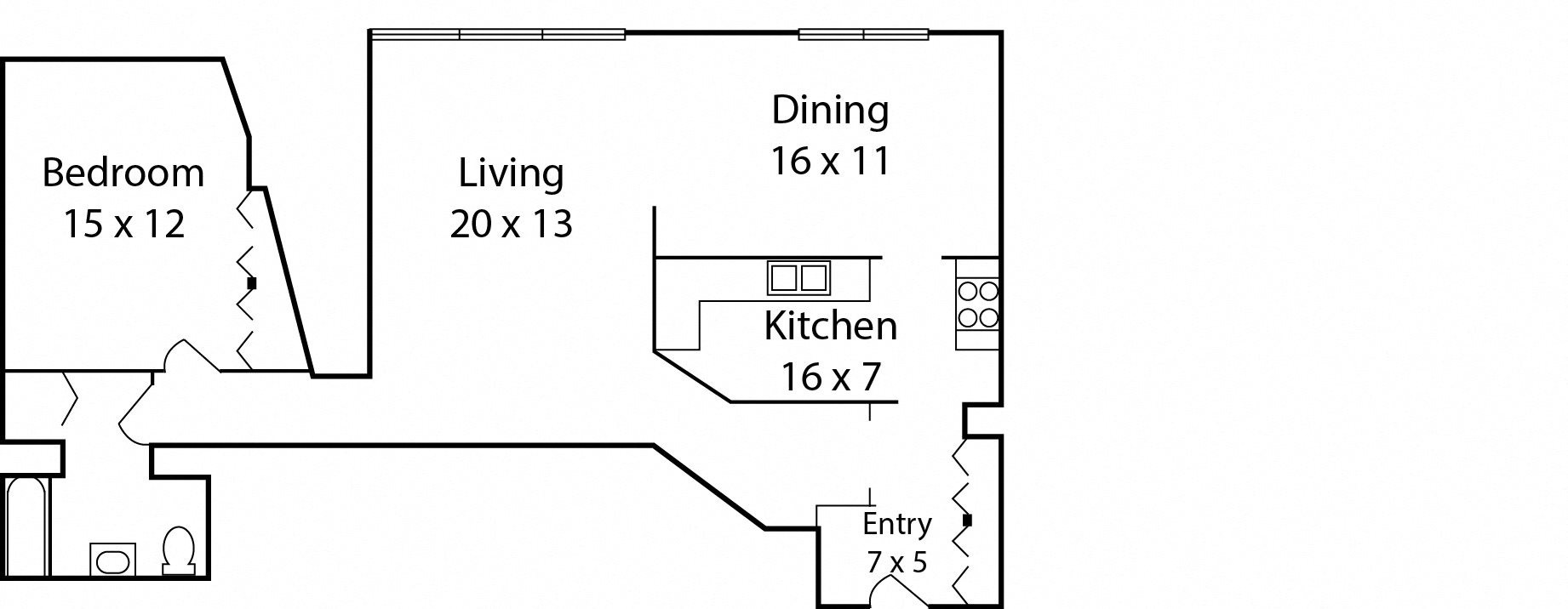 One-Bedroom D One-Bedroom D